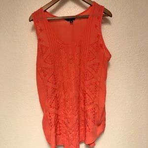Cute coral blouse tank